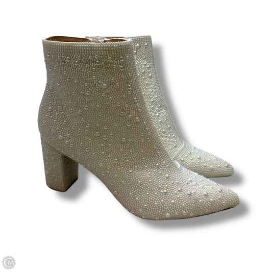 Boots Ankle Heels By Mi.iM In White, Size: 7.5