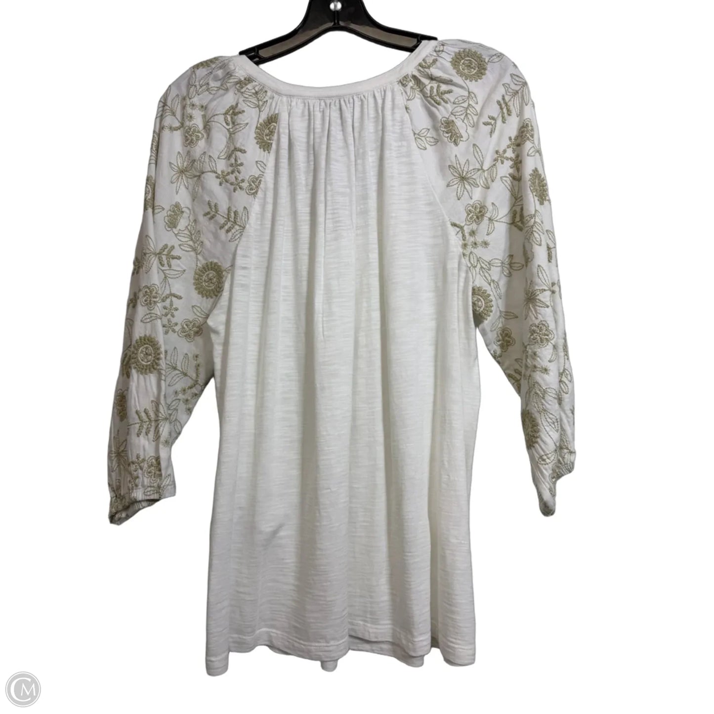 Top Long Sleeve Basic By Style And Company In White, Size: L