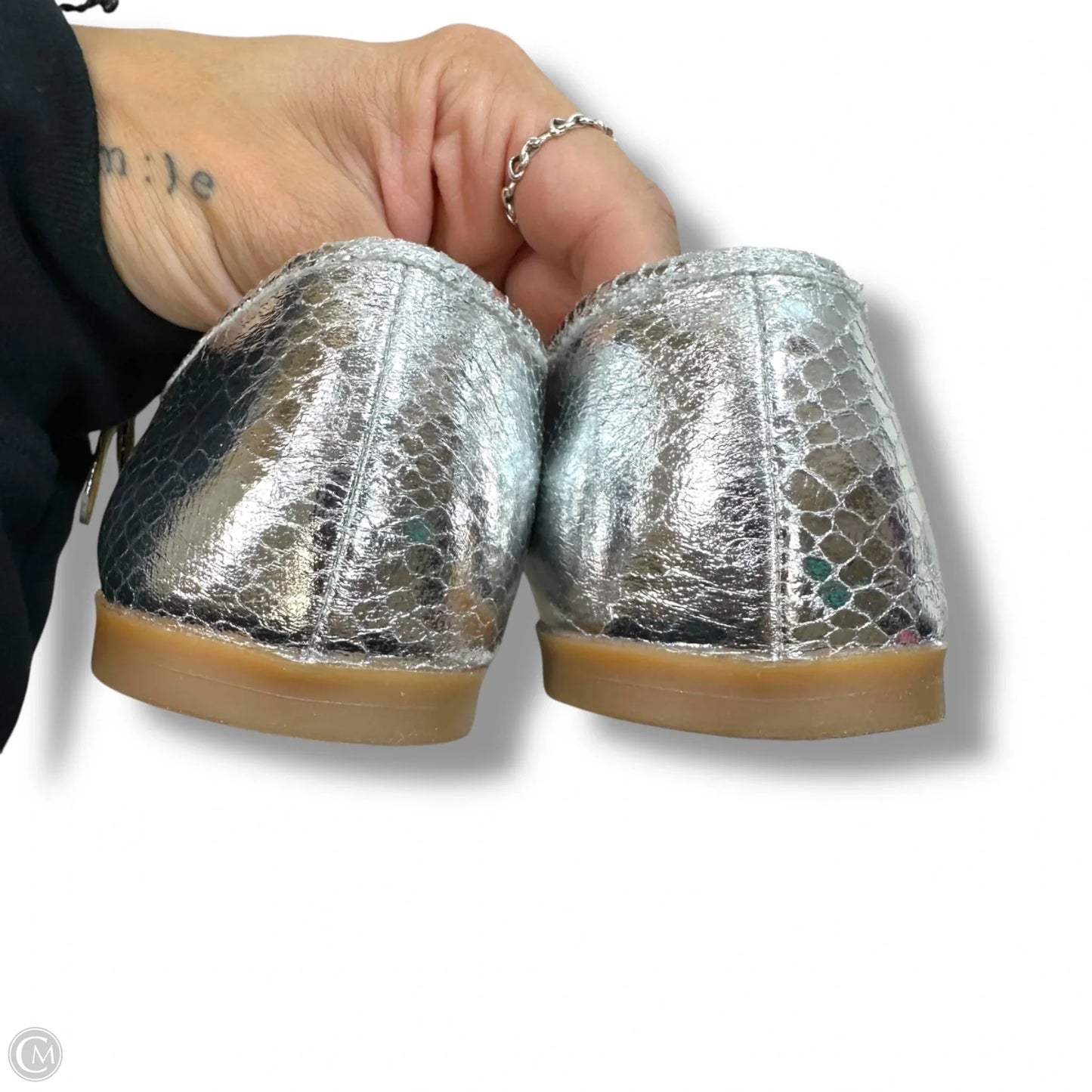 Shoes Flats By Inc In Silver, Size: 7