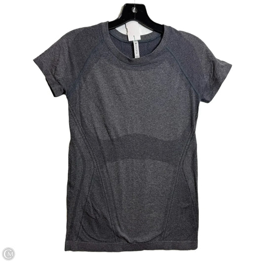 Athletic Top Short Sleeve By Athleta In Grey, Size: S
