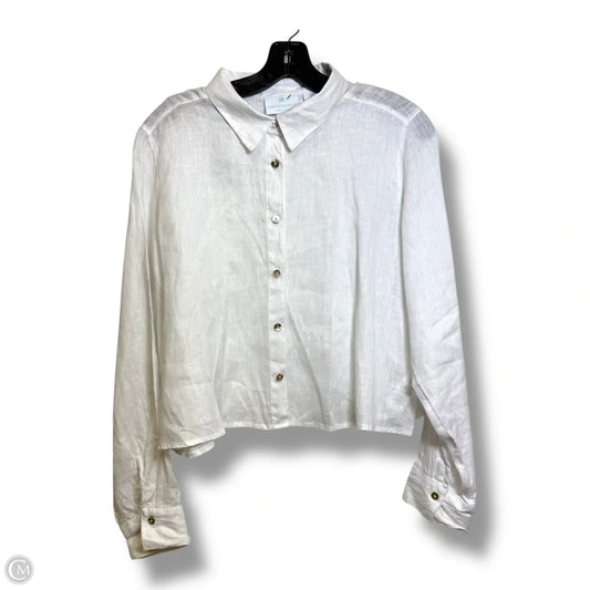 Top Long Sleeve By Cynthia Rowley In White, Size: M