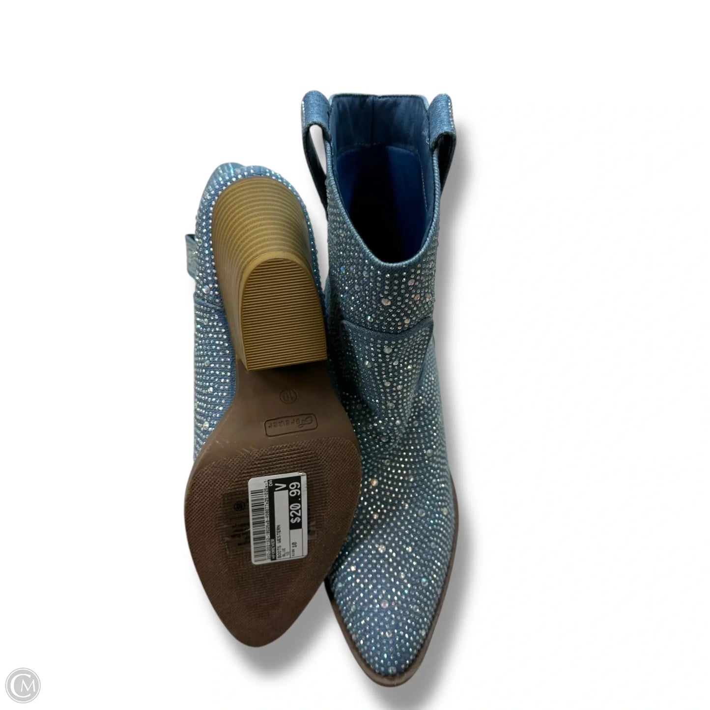 Boots Western By Forever In Blue, Size: 10