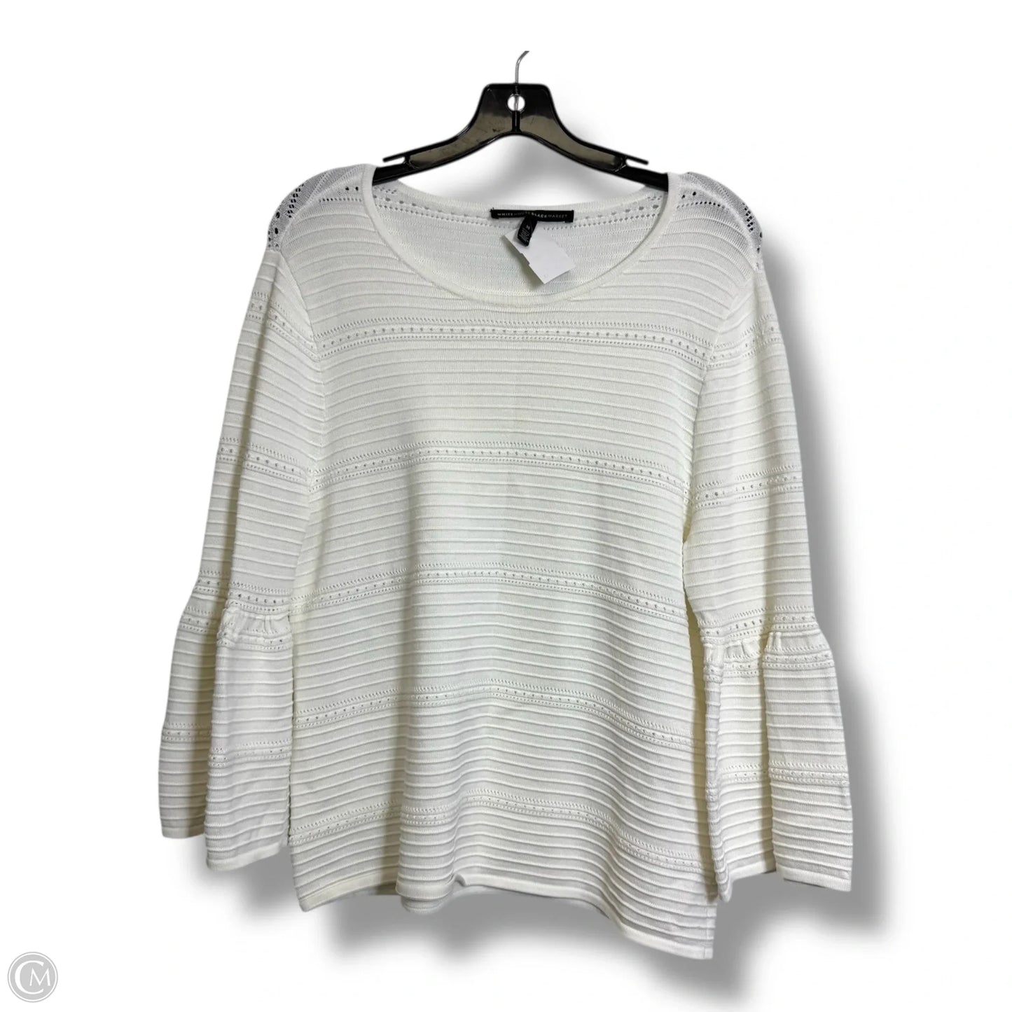 Top Long Sleeve By White House Black Market In White, Size: M
