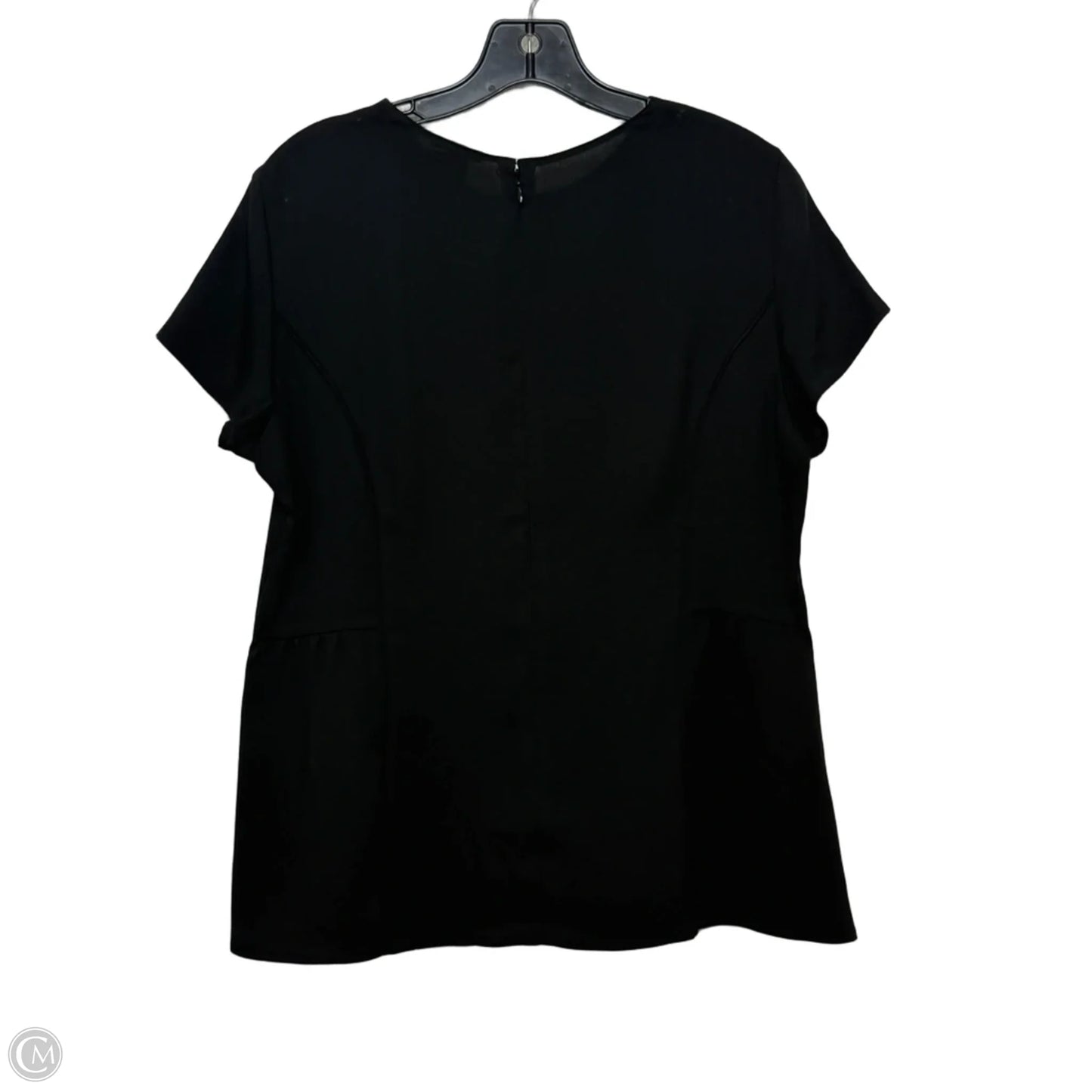 Top Short Sleeve By Ann Taylor In Black, Size: 10p
