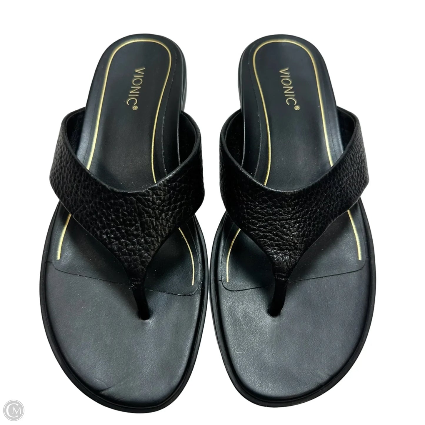 Sandals Flats By Vionic In Black, Size: 8.5
