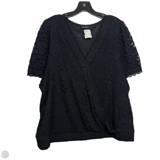 Top short Sleeve By Torrid In Black, Size: 3x