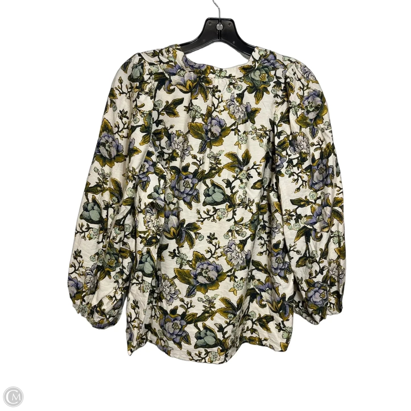 Top Long Sleeve By Loft In Geometric Pattern, Size: Xs