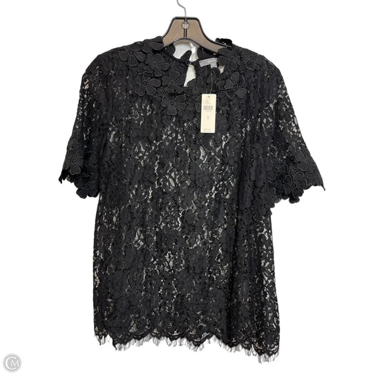 Top Short Sleeve By Anthropologie In Black, Size: M