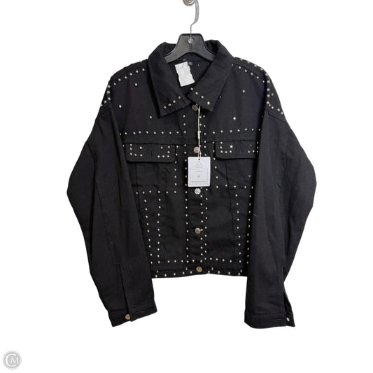 Jacket Denim By Clothes Mentor In Black, Size: Xl