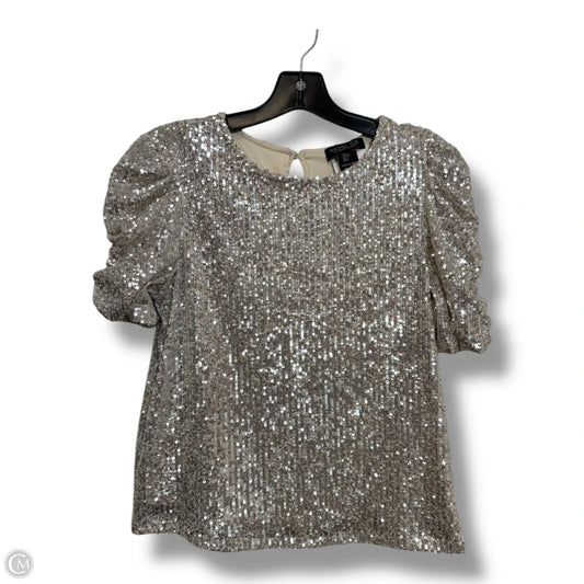 Top Short Sleeve By Rachel Zoe In Silver, Size: S