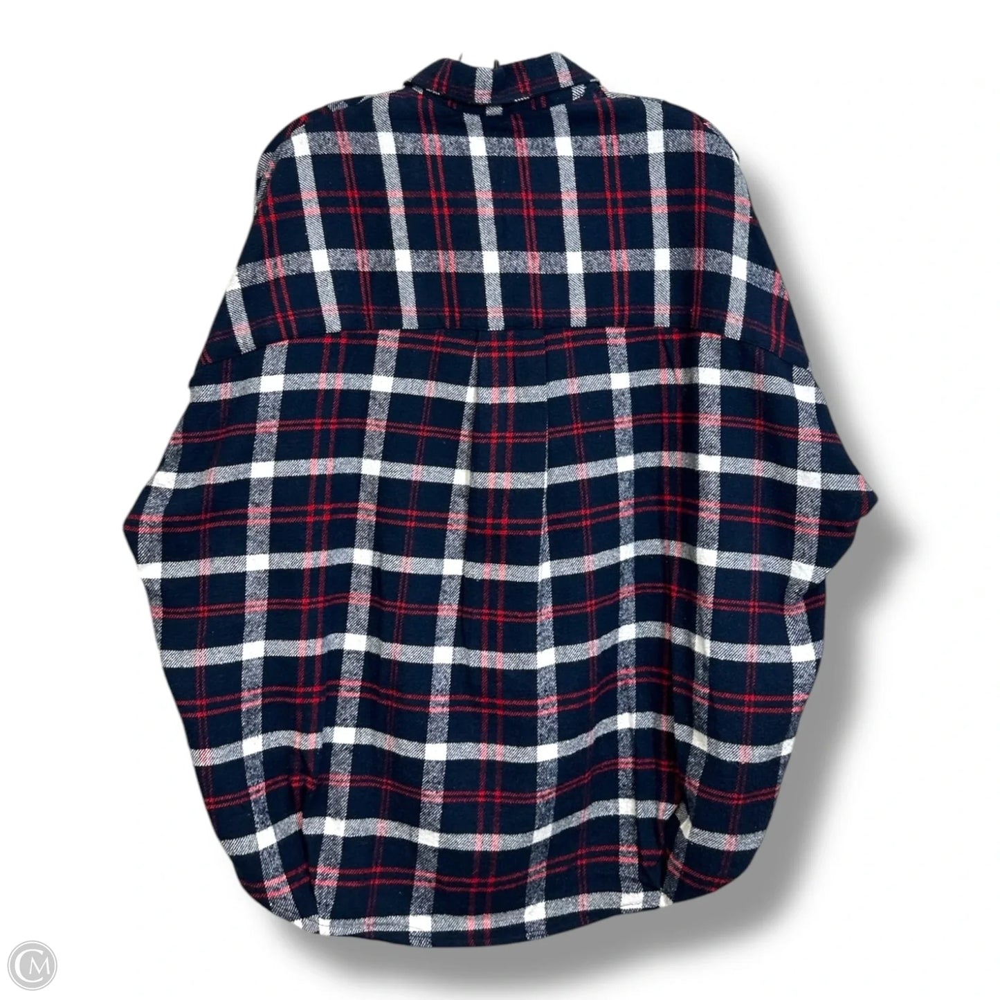 Top Long Sleeve By French Connection In Plaid Pattern, Size: S
