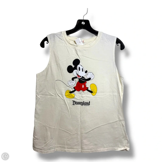 Mickey Mouse Disneyland Top Sleeveless By Disney Store In Beige, Size: L