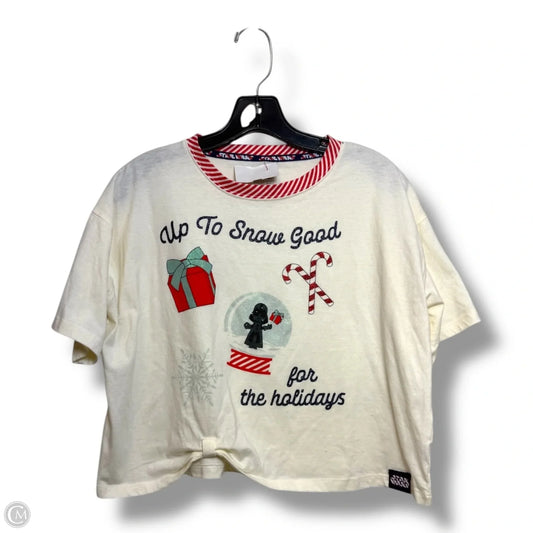 Star Wars Top Short Sleeve By Clothes Mentor In White, Size: S