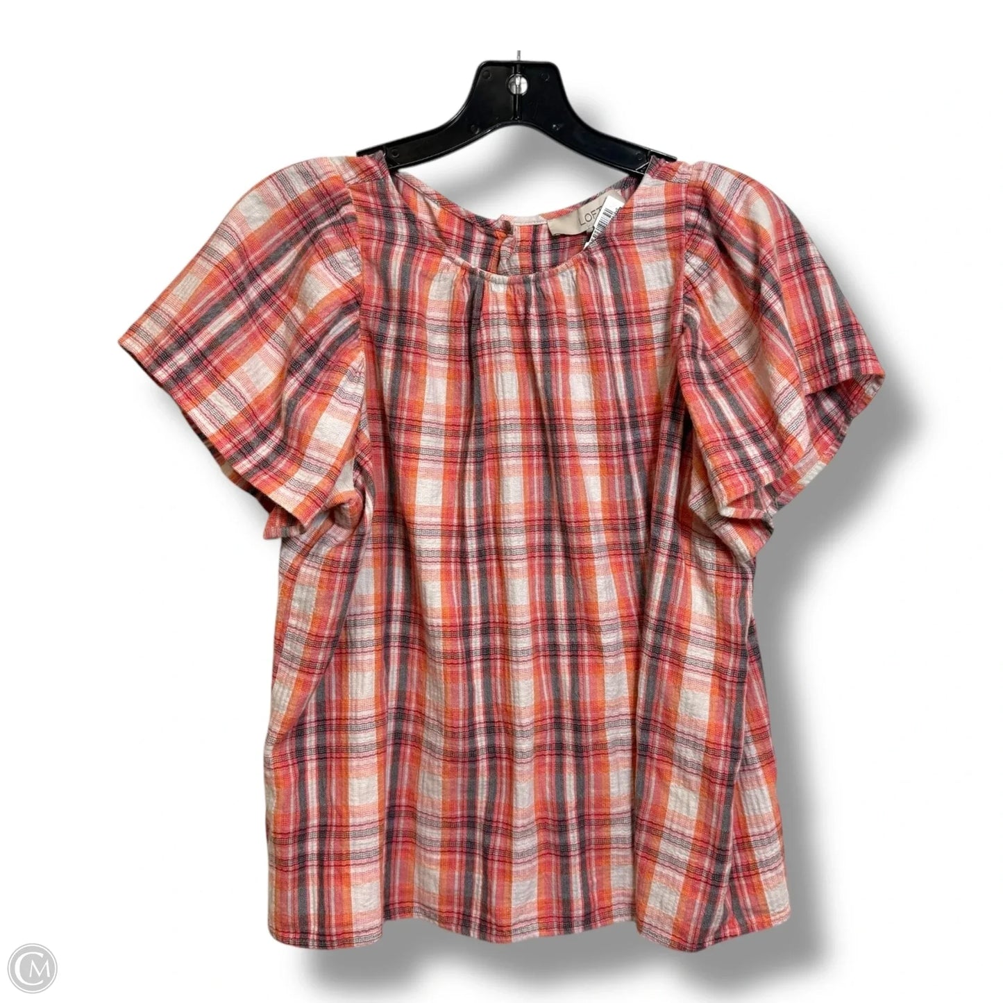 Top Short Sleeve By Loft In Red, Size: M