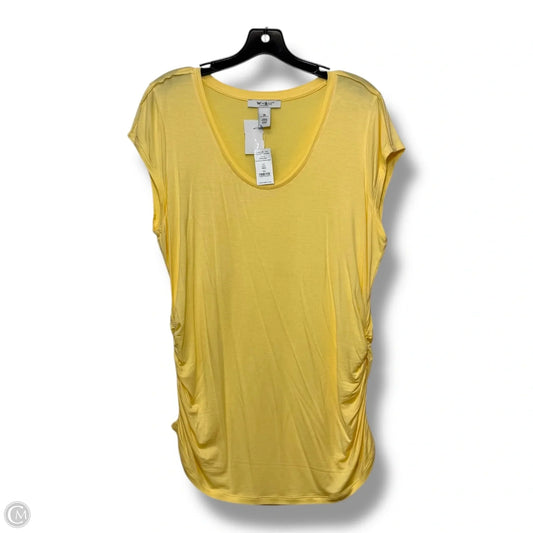 Top Short Sleeve By White House Black Market In Yellow, Size: Xl
