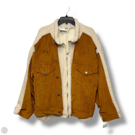 Jacket Faux Fur & Sherpa By Blanknyc In Tan, Size: L