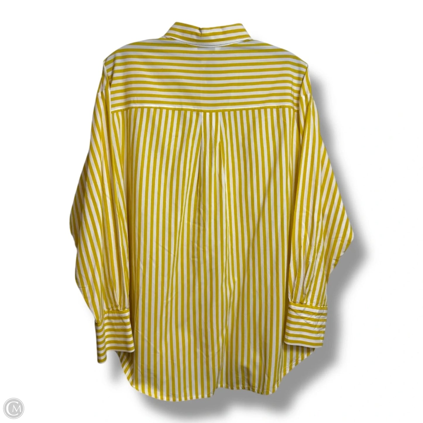 Top Long Sleeve By Nine West In Yellow, Size: M