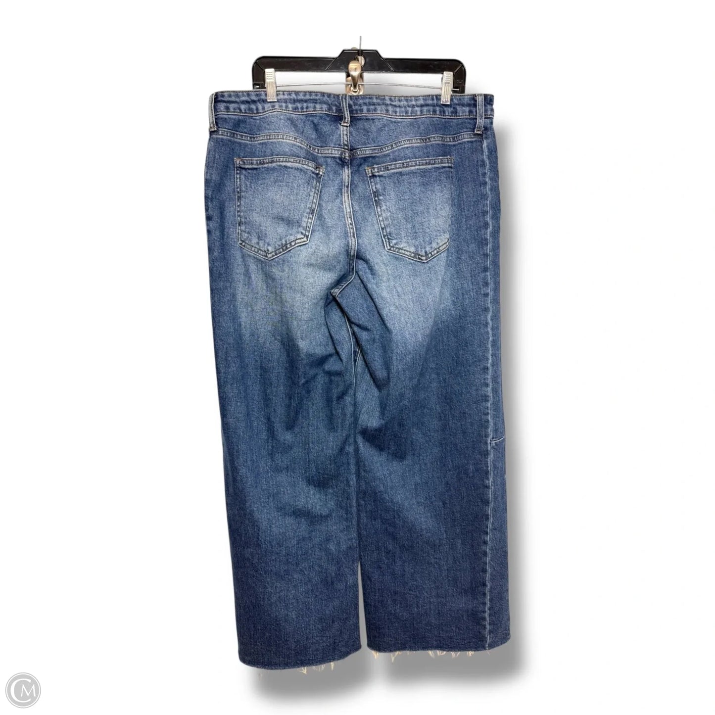 Jeans high rise wide leg By Kut In Blue Denim, Size: 12