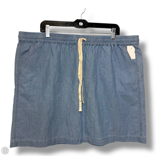 Skirt By J. Crew In Blue Denim, Size: Xxl