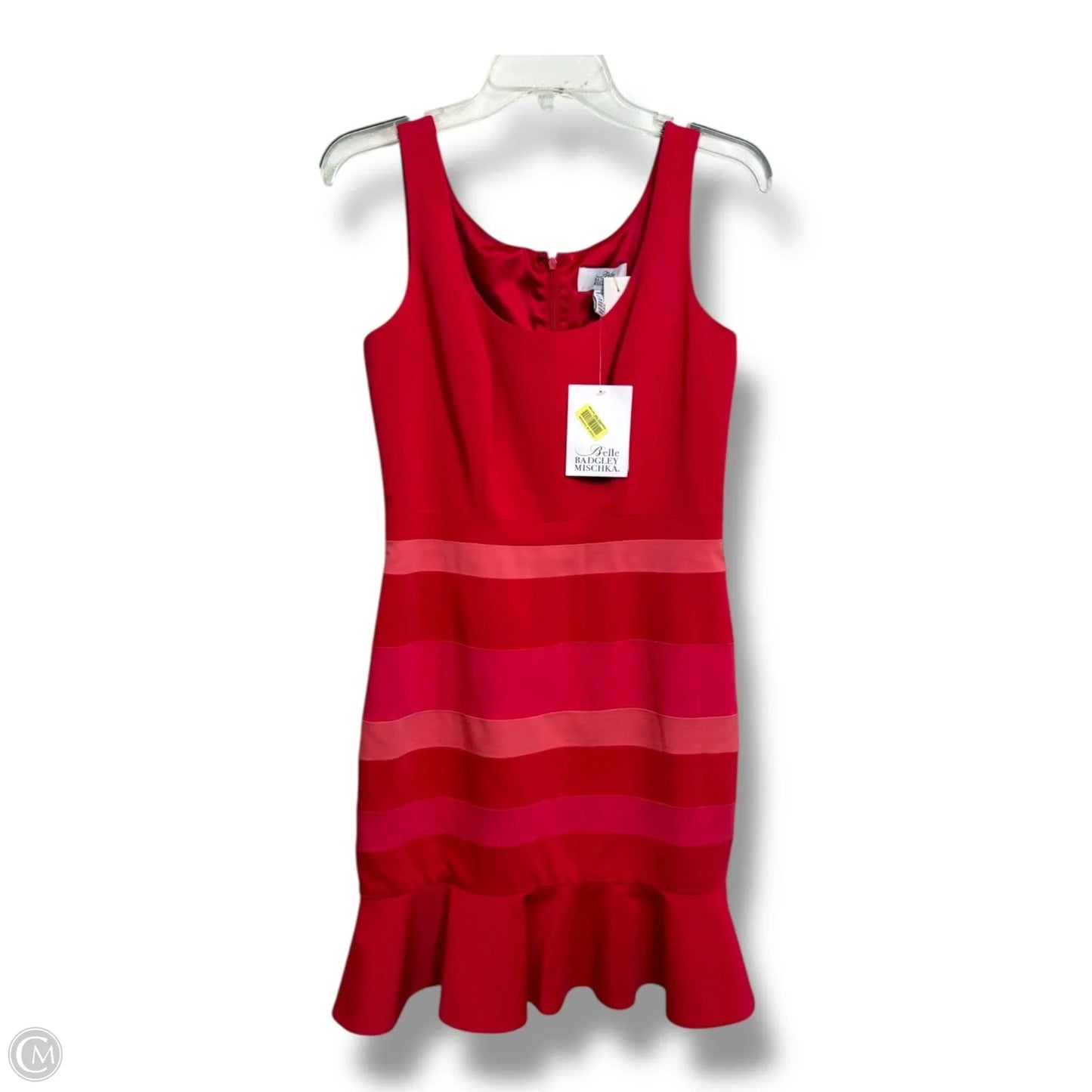 Dress Casual Midi By Badgley Mischka In Red, Size: 6