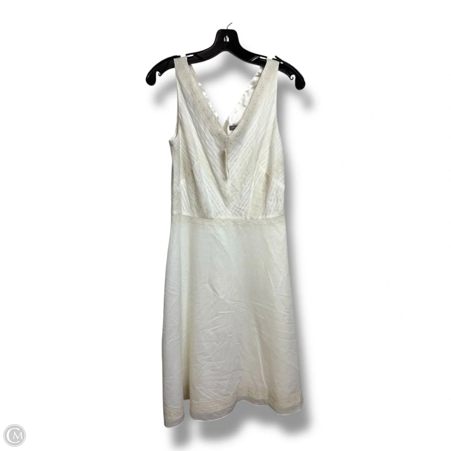 Dress Casual Midi By Ann Taylor In White, Size: 4