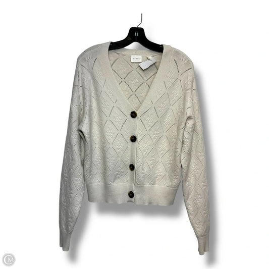 Sweater Cardigan By Cyrus Knits In Beige, Size: S