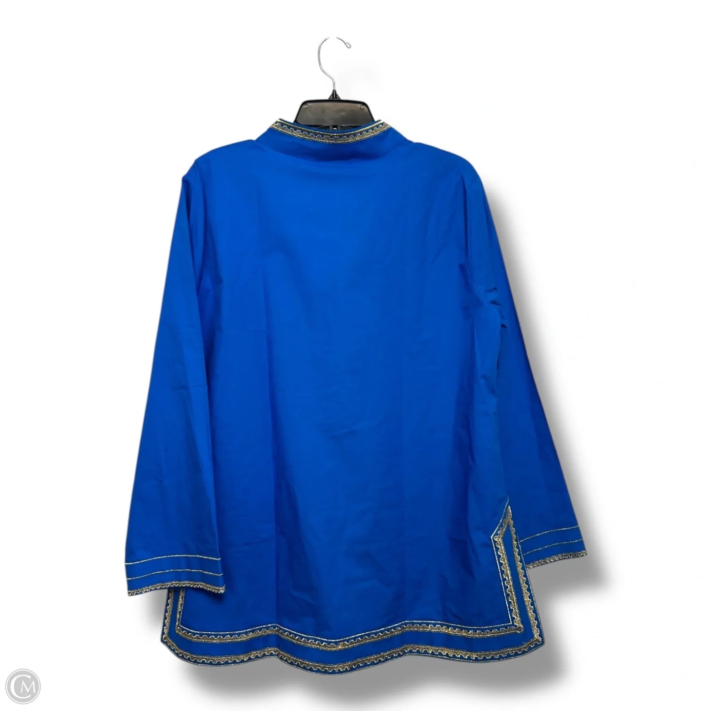 COTTON TUNIC Long Sleeve By NICOBLU In Blue, Size: Xl