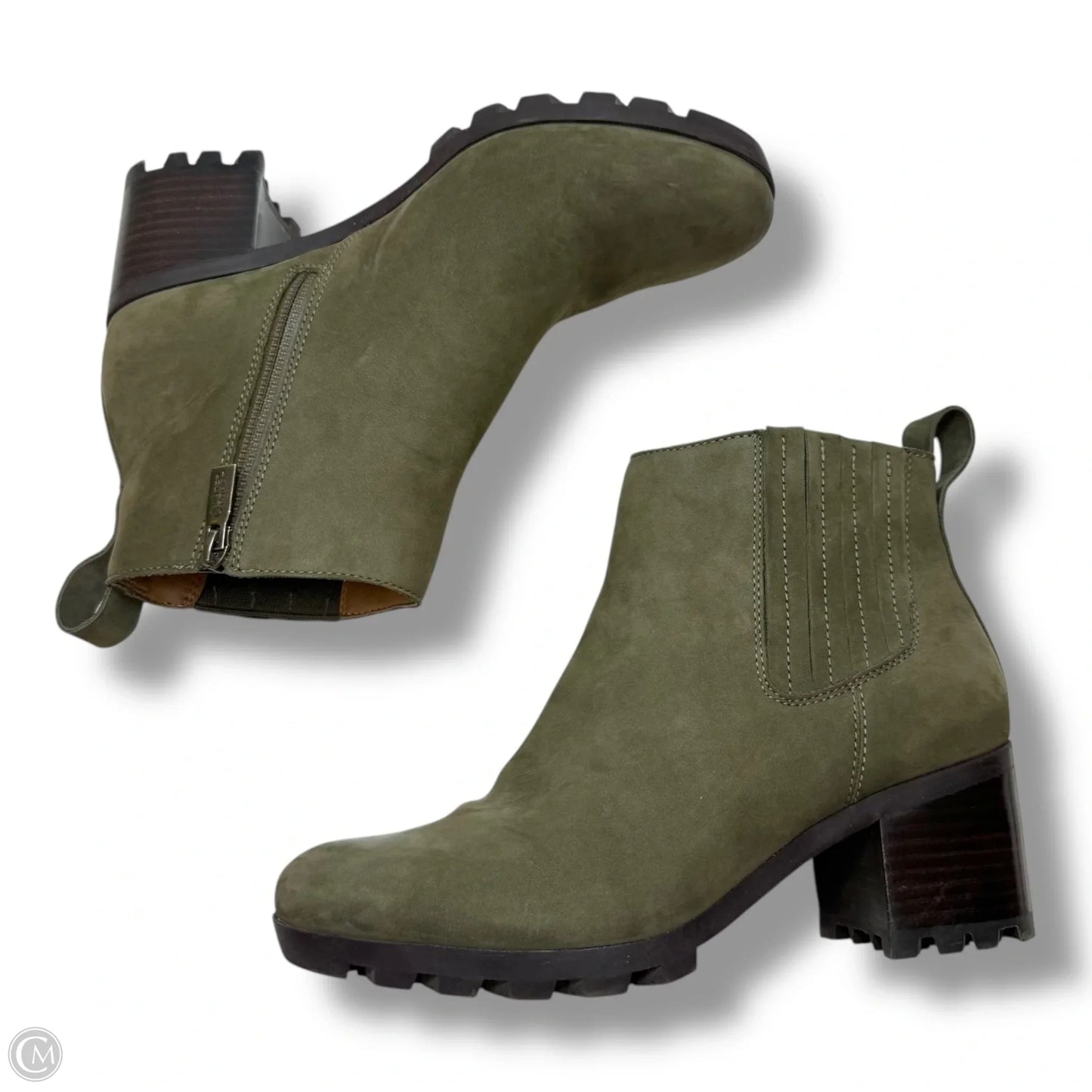 Boots Ankle Flats By Vionic In Green, Size: 7.5