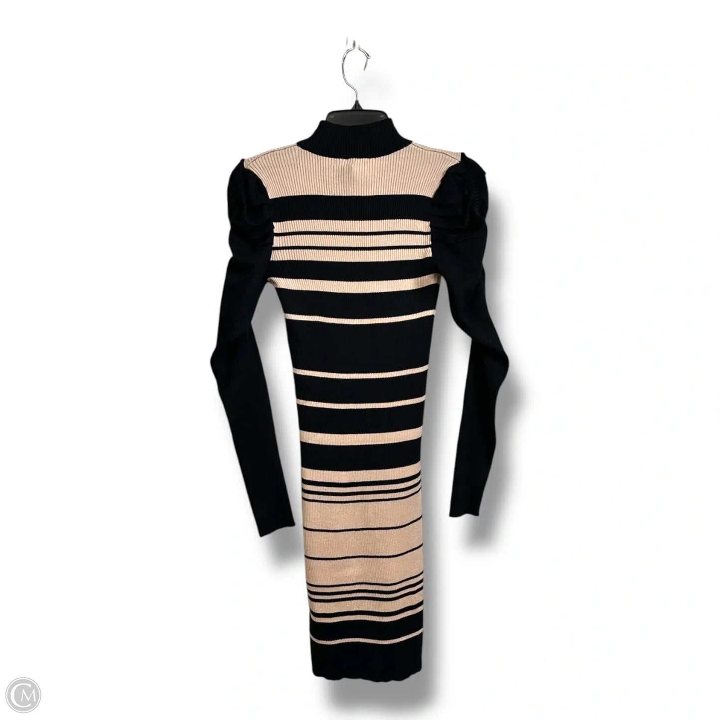 Dress Casual Midi By Fashion Nova In Black & Tan, Size: L