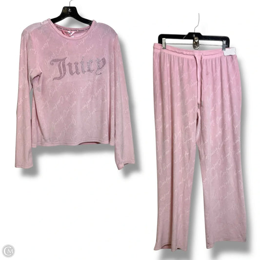 Lounge Set Pants By Juicy Couture In Pink, Size: Xl