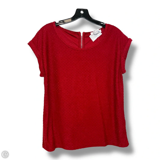 Top Short Sleeve By Rose And Olive In Red, Size: M