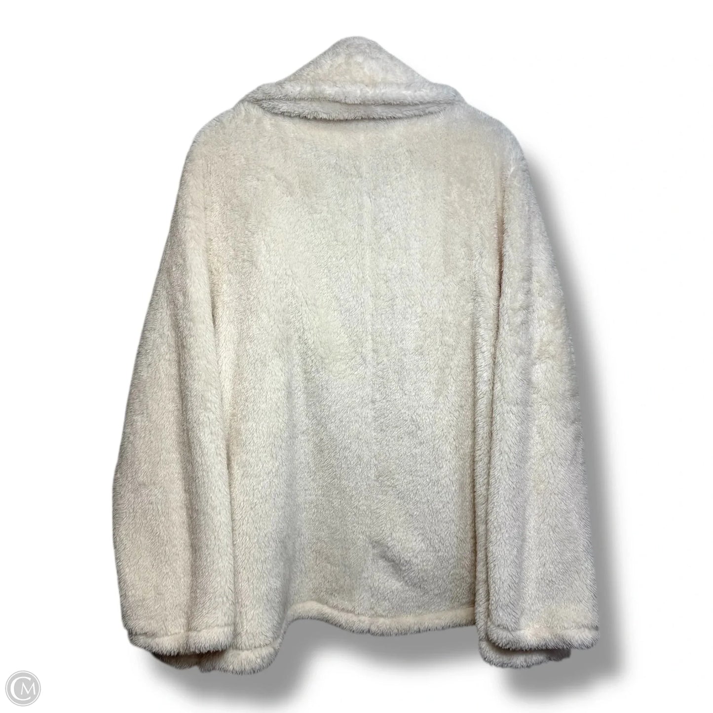Jacket Faux Fur & Sherpa By Loft In Ivory, Size: Xl