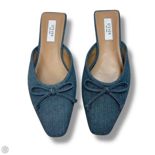 Shoes Flats By Clothes Mentor In Blue Denim, Size: 8