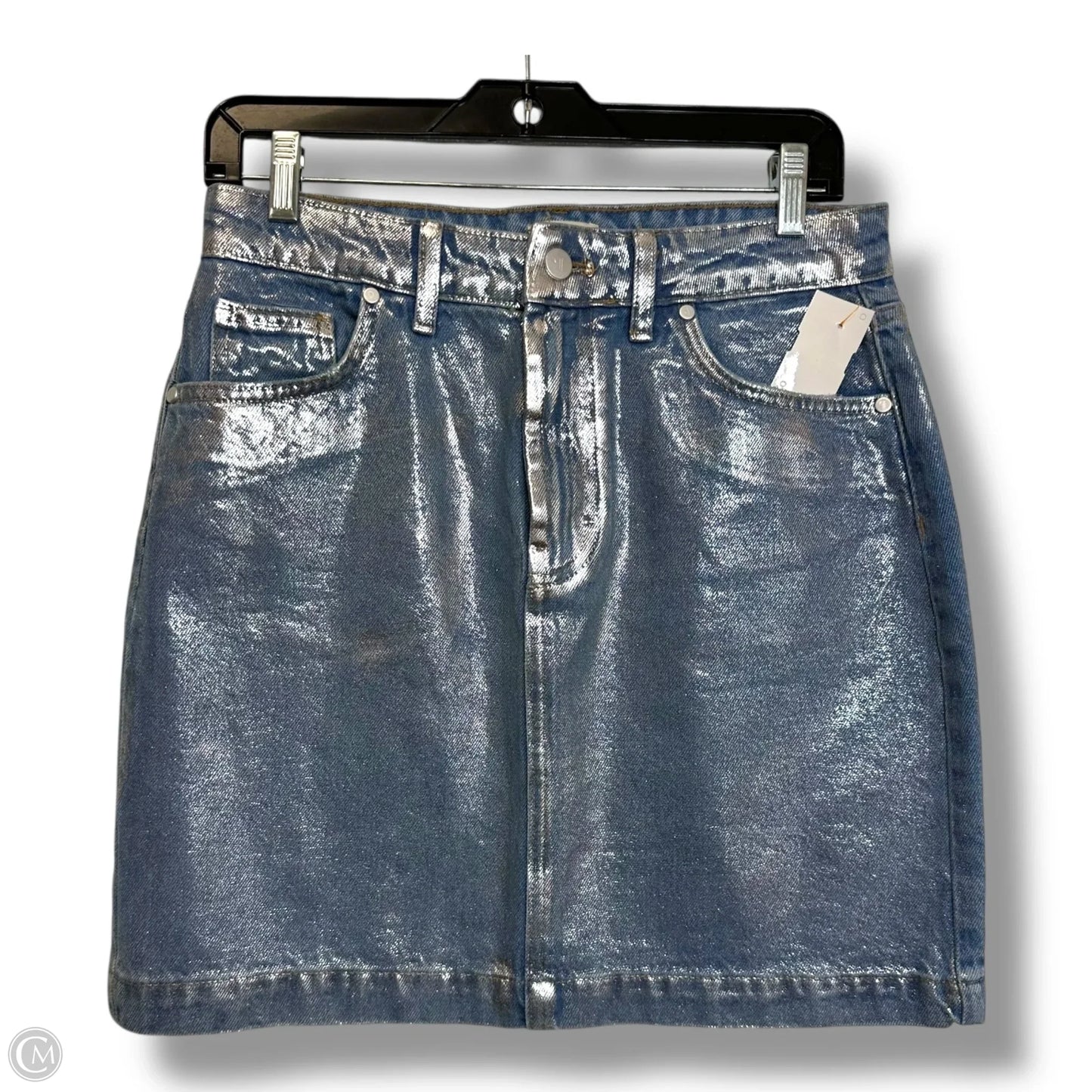 Skirt Mini & Short By Pilcro In Blue Denim, Size: 8
