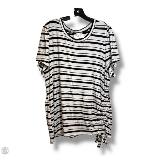 Top Short Sleeve By Cmf In Striped Pattern, Size: 2x
