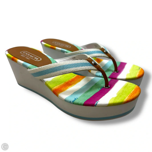 Shoes Heels Wedge By Coach In White, Size: 7.5