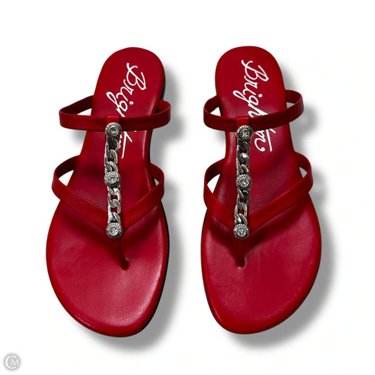 Sandals Flats By Brighton In Red, Size: 7.5