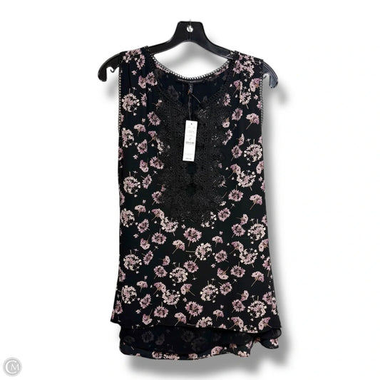 Top Sleeveless By White House Black Market In Floral Print, Size: Xl