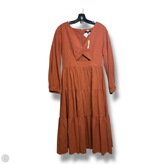 Dress Casual Maxi By Madewell In Orange, Size: 6