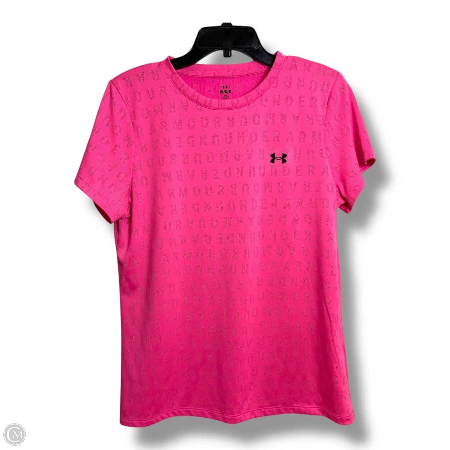 Athletic Top Short Sleeve By Under Armour In Pink, Size: L