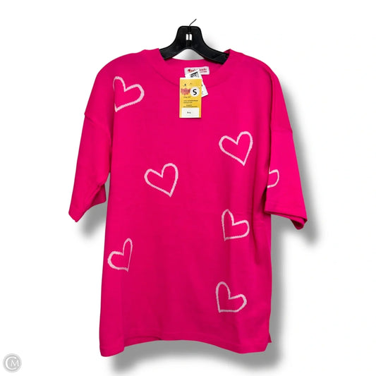 Short sleeve Sweater By Clothes Mentor In Pink, Size: S