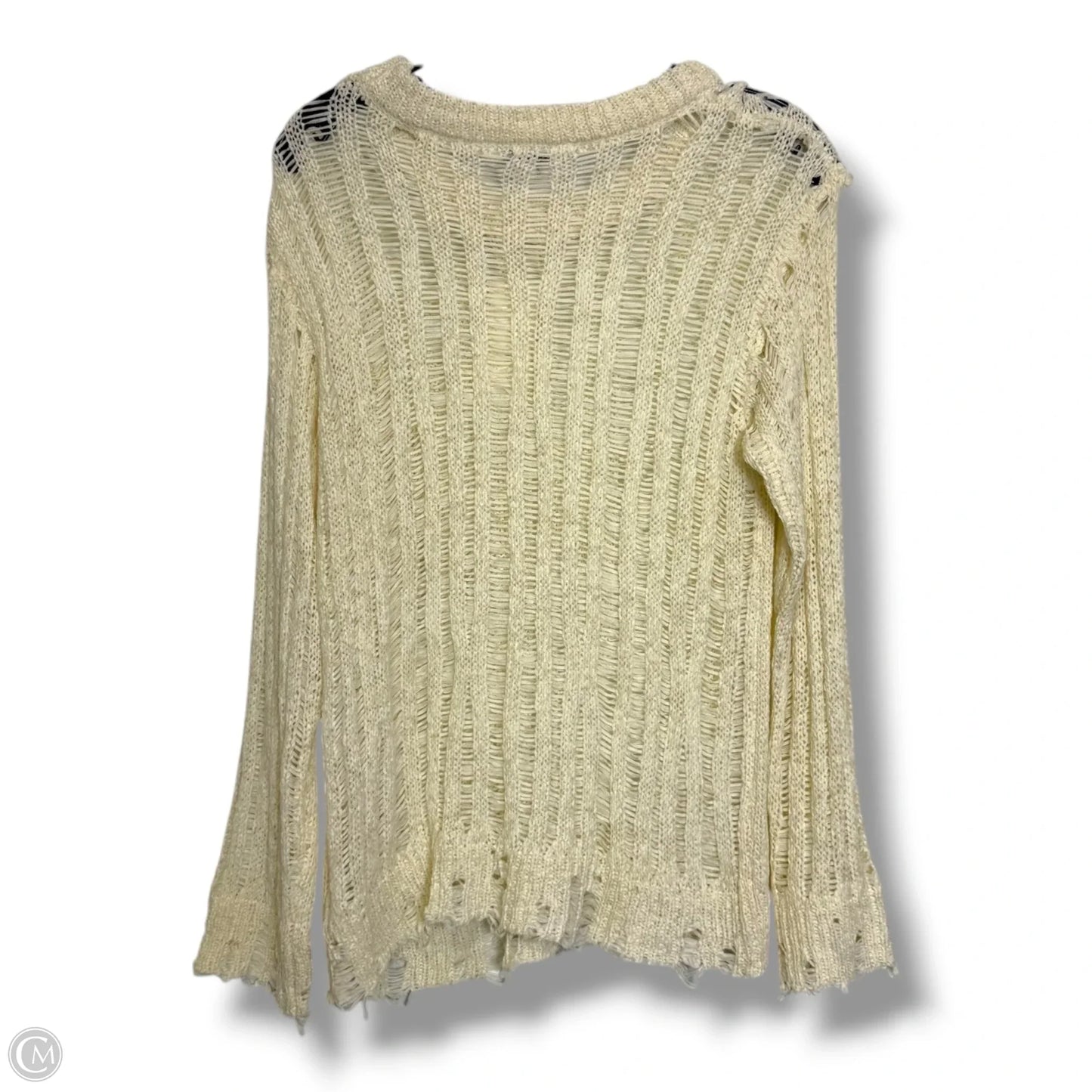 Sweater By Moon River In Ivory, Size: Xs
