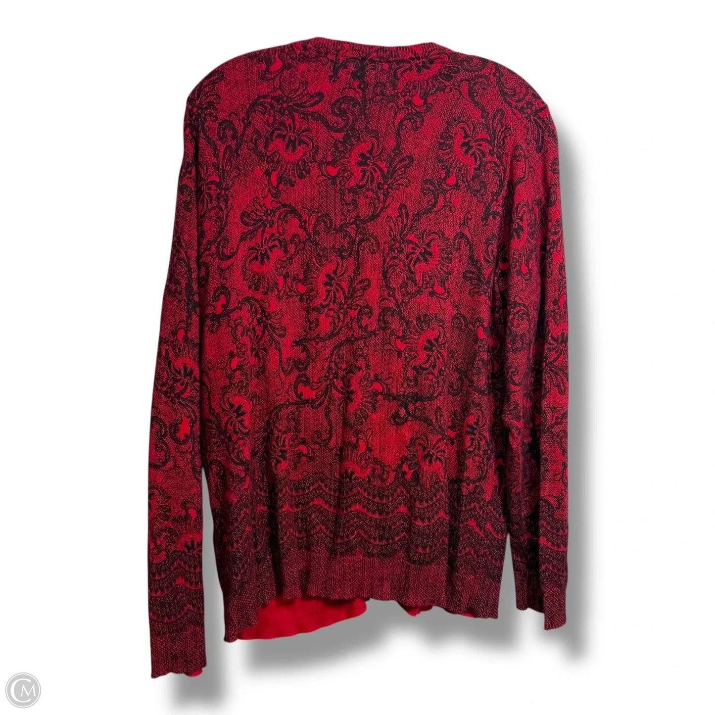 Cardigan By Karen Scott In Red, Size: Xl