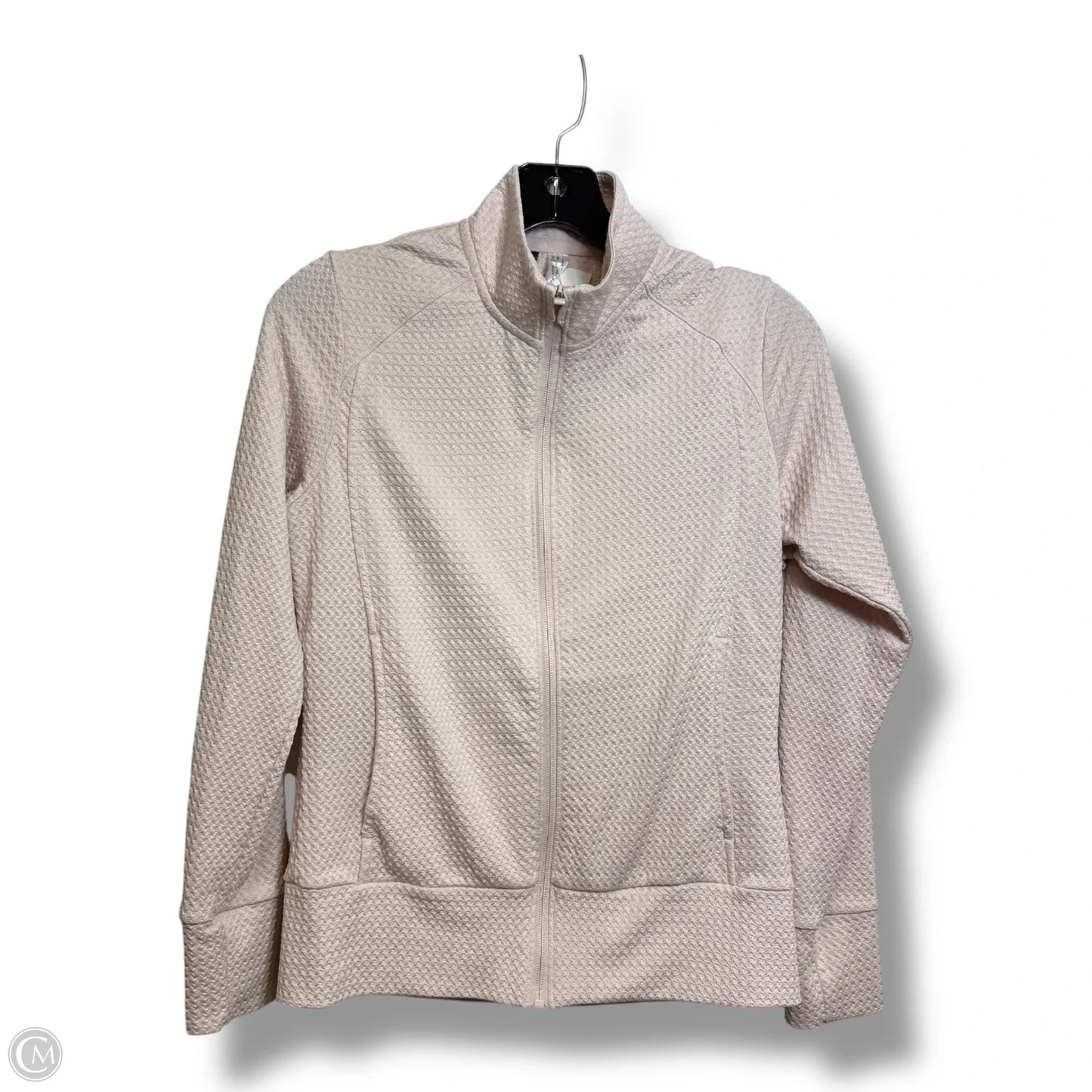 Athletic Top Long Sleeve Collar By Adidas In Pink, Size: S