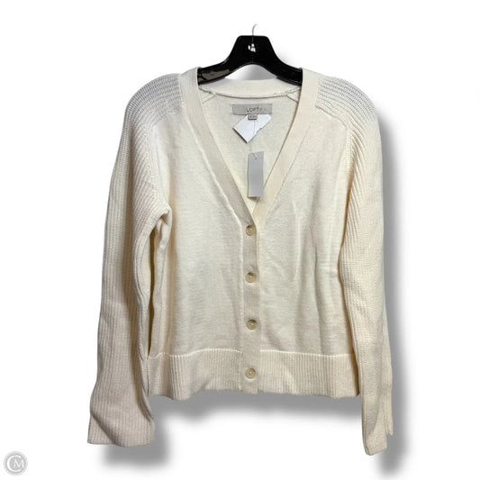 Cardigan By Loft In Ivory, Size: Xs