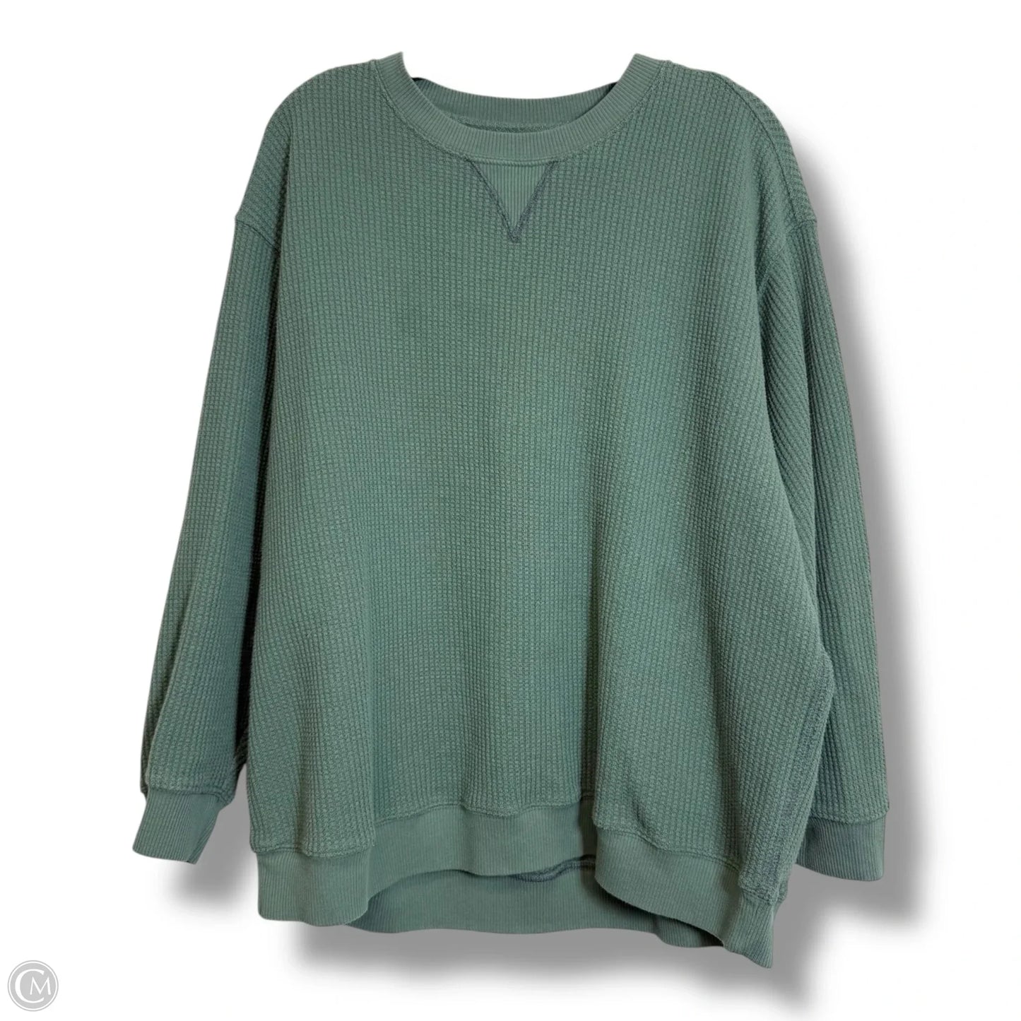 Top Long Sleeve Basic By Aerie In Green, Size: L