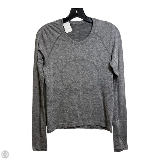 Athletic Top Long Sleeve Crewneck By Lululemon In Grey, Size: 6