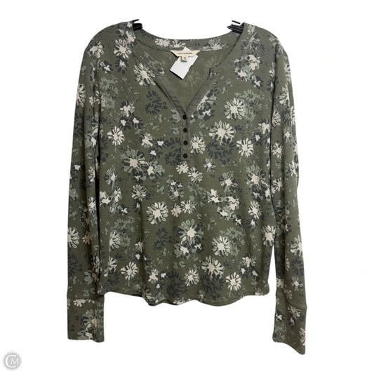 Top Long Sleeve By Lucky Brand In Floral Print, Size: Xl