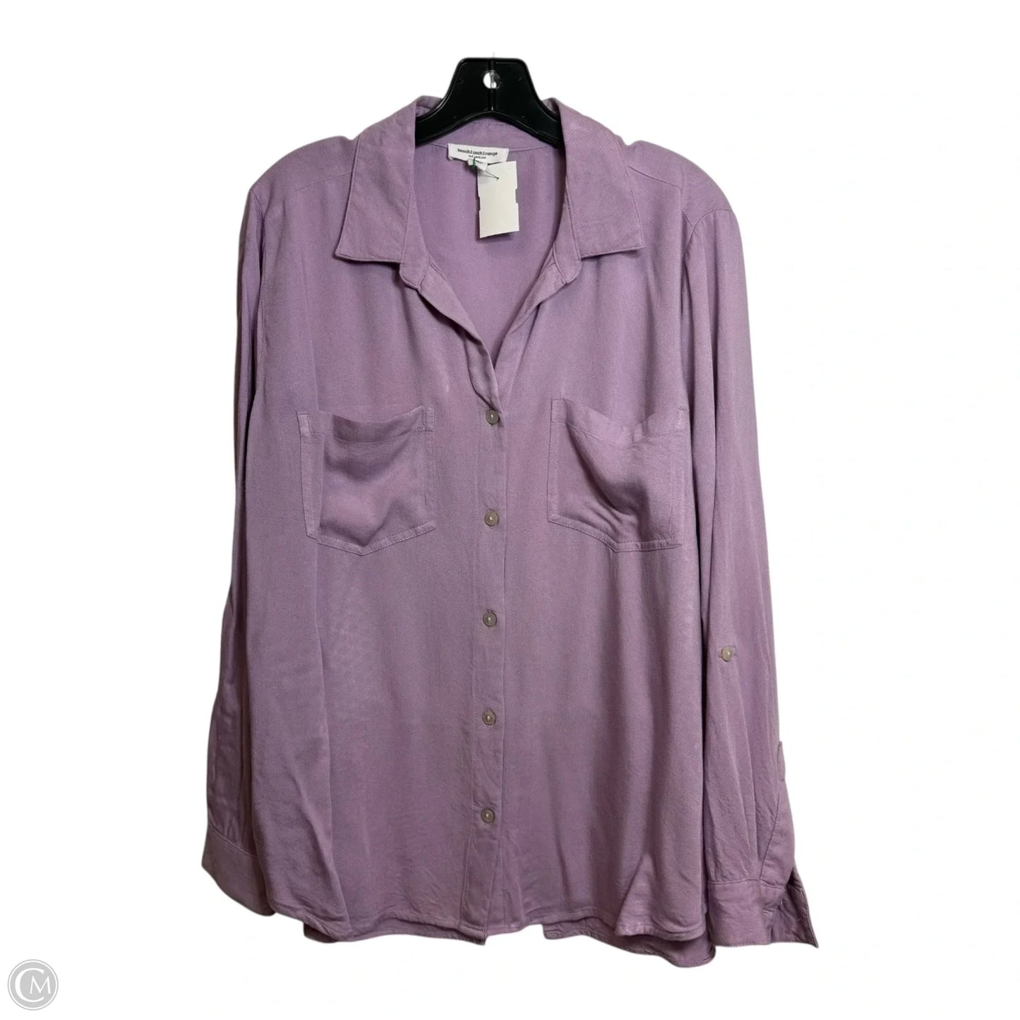 Top Long Sleeve By Beachlunchlounge In Purple, Size: L