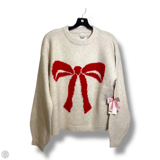 Bow Sweater By A New Day In Ivory, Size: M